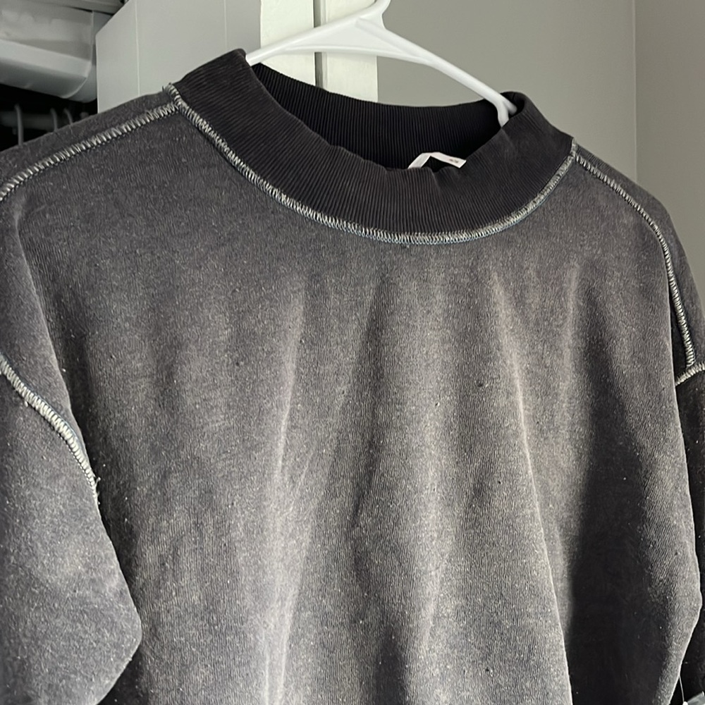 Free People Button Cuff Sweatshirt, NWT - Picture 5 of 9
